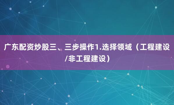 广东配资炒股三、三步操作1.选择领域（工程建设/非工程建设）